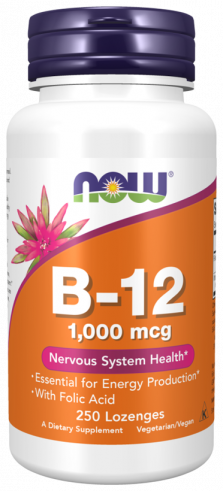NOW B-12 1000 mcg, 250 таблеток NOW B-12 1000 mcg, 250 таблеток