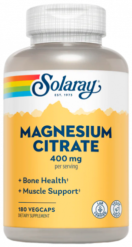 Solaray Magnesium Citrate 400 mg, 180 капсул