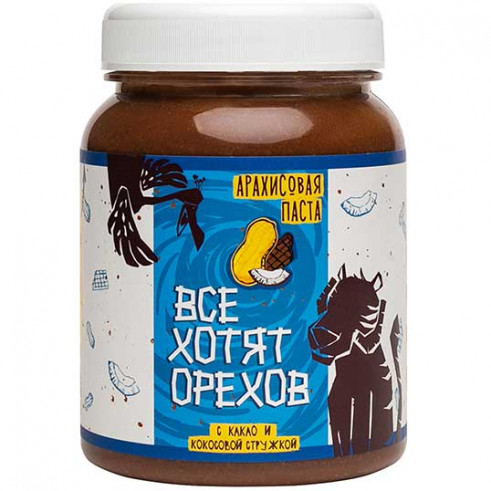 Фудсторис Арахисовая паста &quot;Все хотят орехов&quot; с Какао и кокосовой стружкой, 330 г