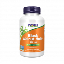 NOW Black Walnut Hulls 500 mg, 100 капсул