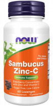 NOW Sambucus Zinc-C, 60 таб
